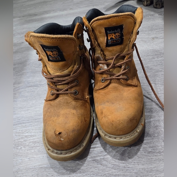Timberland PRO Men's Tan Leather Boots Steel Toe - Picture 1 of 2